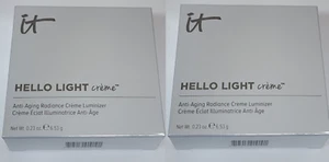 2 x It Cosmetics Hello Light Anti-Aging Creme Luminizer Highlighter - 0.23 oz x2 - Picture 1 of 8