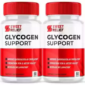 (1 Pack) Sweet Relief Glycogen Support Capsules, Sweet Relief (60 Capsules) . - Picture 1 of 6