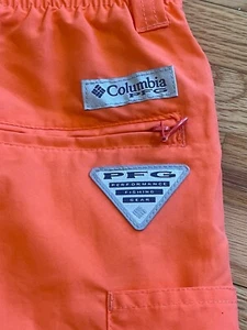 Neu mit Etikett Columbia Omni Shade PFG Angeln Badehose Shorts für Herren orange Small 6 Zoll - Bild 1 von 7
