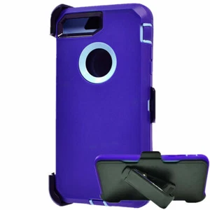 Funda para iPhone 7 8 Plus con (clip de cinturón se adapta a Otterbox Defender) púrpura azulada - Imagen 1 de 3