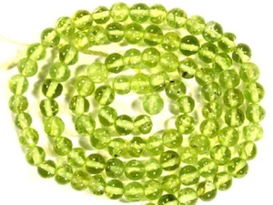 Cuentas redondas de piedras preciosas PERIDOTO 2,5-3 mm hebra de 13,5" - Gran calidad A+ - Imagen 1 de 2