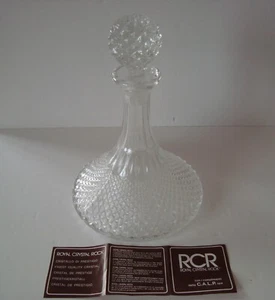 RCR geschliffenes Glas Vintage schwere Kristall Schiffe Karaffe - Columbus - Bild 1 von 4