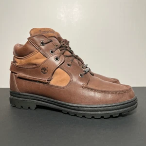 Womens TIMBERLAND Gore Tex Brown Leather Ankle Boots / Size 8.5 Medium - Picture 1 of 10