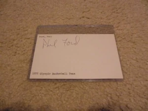 Phil Ford Autograph Index Card UNC Tar Heels Basketball 1970's - Picture 1 of 2