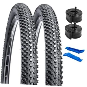 2-PCS 26" Bike Tires 26x1.95/50-559 and 26" Heavy Duty Bike Tubes Schrader - Picture 1 of 8