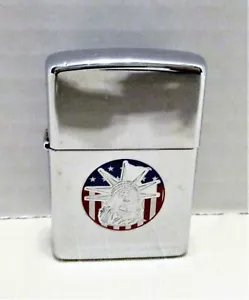 Zippo 1999 Statue of Liberty Flag Background Lighter - Picture 1 of 4