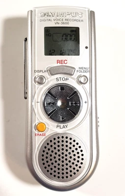 Olympus [VN-3600] Portable Handheld Digital Voice Recorder - Tested & Working - Image 1 of 4
