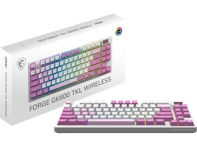 MSI Forge GK600 TKL Wireless VIOLET  Gaming Keyboard - Mechanical Linear - Image 1 of 4