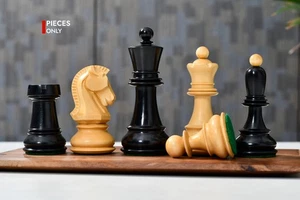 1950 Reproduced Dubrovnik Bobby Fischer Chessmen Version 3.0 in Ebonized - Picture 1 of 7