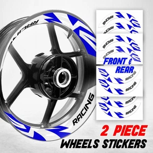 S09W Blue 2-PIECE Wheel Stickers For TL 1000 R / S 97 98 99 00 01 02 03 - Picture 1 of 7