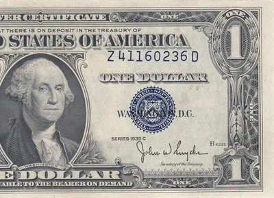 1935-C UNITED STATES SILVER CERTIFICATE $1 "Z" (( GEM UNC )) - Image 1 of 4