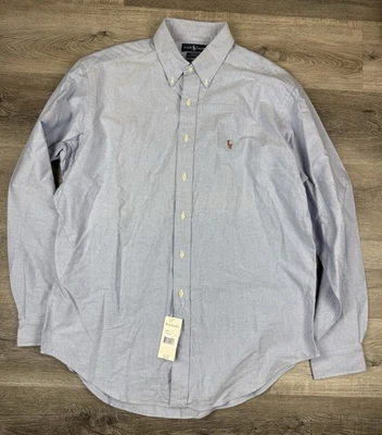 Nueva Camisa Ralph Lauren Yarmouth Pinpoint Oxford Para Hombre 16.5 36/37 Punta Marrón Foto 1 de 4