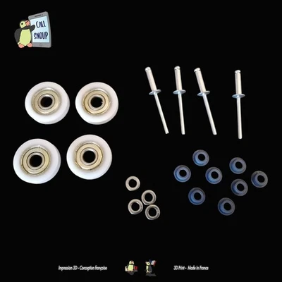 Kit de réparation pour placard à roulette briquet kazed - Photo 1/4