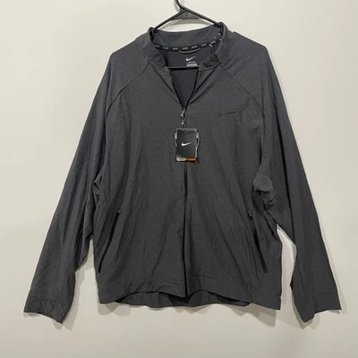 Nike Shield Men's XXL Dark Gray Full Zip Jacket Water Wind Resistant Breathable - Image 1 of 4