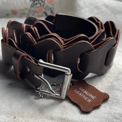 "Cinturón ancho 2"" cuero genuino Mossimo vinculado talla S/M" Foto 1 de 4