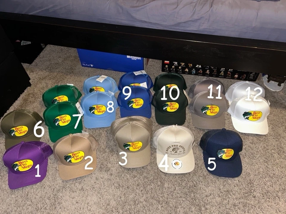 Шляпа дальнобойщика с регулируемой сеткой подлинная Bass Pro Shops для рыбалки и охоты - Изображение 1 из 1