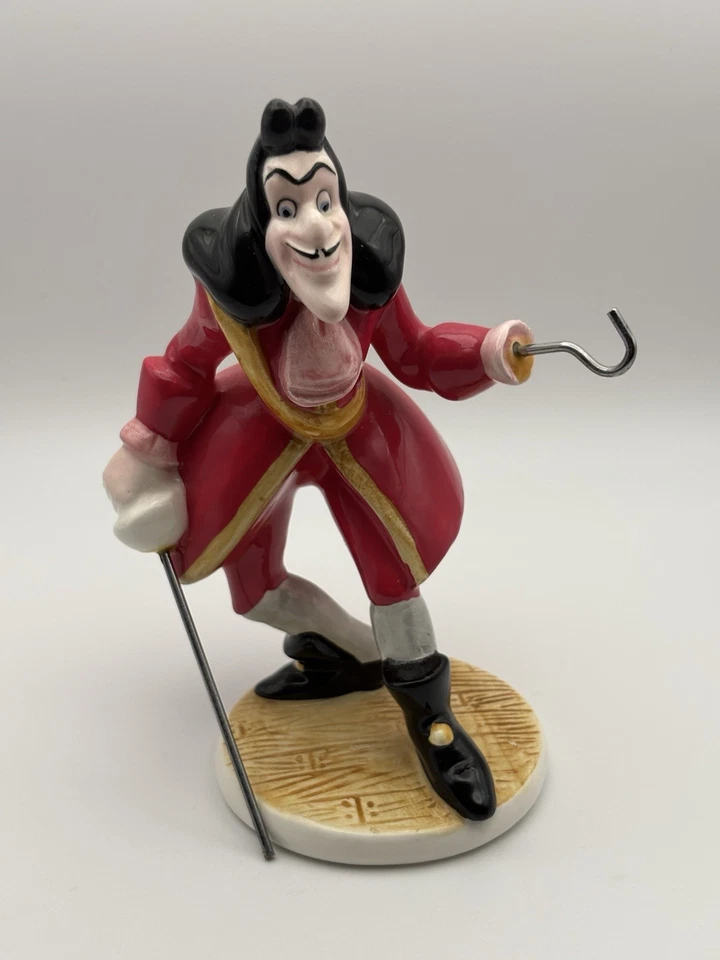 Vintage Disney Captain Hook From Peter Pan Porcelain Figurine Malaysia - Image 1 of 4