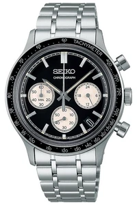 Seiko Men's Watch Chronograph Black Chrono SSB479P1 - Picture 1 of 2
