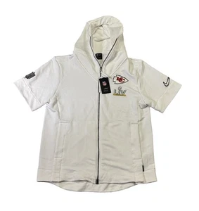 NEW Nike mens XL white LIV Super Bowl Kansas City Chiefs short sleeve hoodie NWT - Picture 1 of 8