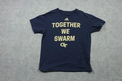 Georgia Tech Shirt Boys Small Navy Together We Swarm NCAA Football Adidas - Image 1 of 4