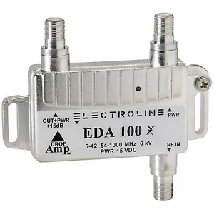 Electroline EDA100 Low Noise CATV MINI Amplifier +15dB - Picture 1 of 3