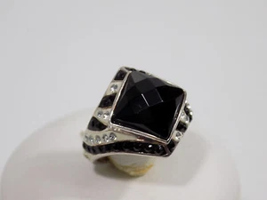Vintage eleganter David Sigal Ring Onyx Dekor 925er Silber Design unisex - Bild 1 von 9