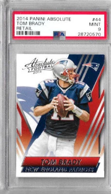 2014 Panini Absolute Tom Brady Retail PSA 9 - Image 1 of 2