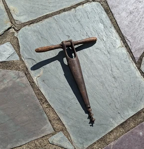 Vintage James Swan Co T-Griff Spundlochbohrer Whiskyfass Fass Werkzeug primitiv USA - Bild 1 von 12