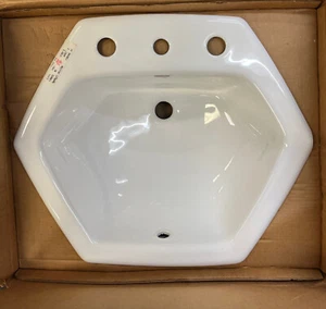 Kohler Hexsign Cast Iron Sink 8" center set , WHITE - Picture 1 of 5