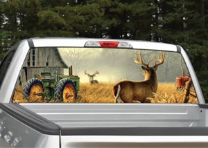 Buck Deer Farm Scene Rear Window Decal Graphic for Truck SUV - Bild 1 von 3