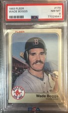 1983 FLEER WADE BOGGS ROOKIE CARD #179