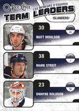 2010-11 (ISLANDERS) O-Pee-Chee Team Leaders #TL19 Dwayne Roloson/Moulson/Streit