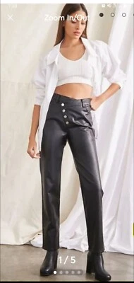 Pantalón plisado negro Forever 21 nuevo con etiquetas, pequeño Foto 1 de 4