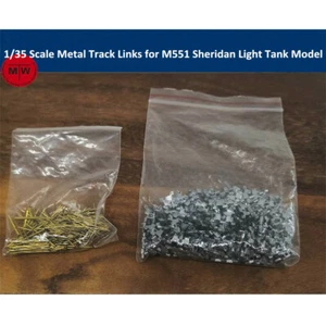 Eslabones de pista de metal a escala 1/35 para modelo de tanque ligero M551 Sheridan con pasador de metal - Imagen 1 de 2