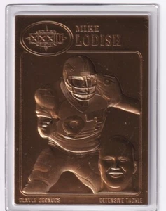 Mike Lodish Danbury Mint Super Bowl Encased 22kt Gold Football Card #16 - Picture 1 of 1