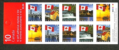 Canada - Booklet BK302 - 29 Roulette Cover BE - Flag Over - 2004 - Image 1 of 2