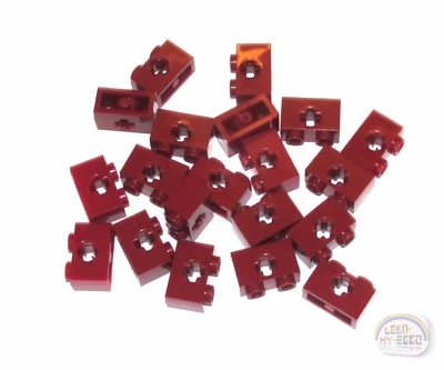 LEGO Technic - 20 x Tech Bricks w/ Axle Hole - 1x2 - New - Dk Red - (NXT, EV3) - Image 1 of 3