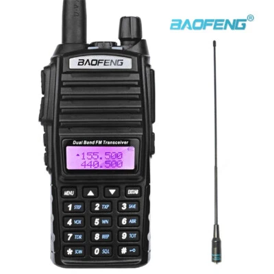 UV-82 5W Walkie Talkies Dual Band VHF/UHF Two-Way Radios + NA-771 Antenna - Image 1 of 4