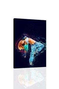 Hip Hop Tänzerin - LEINWAND ODER DRUCK WANDBILD - Bild 1 von 2