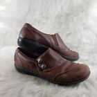CLARKS 62922 Brown Leather Slip On Casual Shoes Womens Size US 11 M