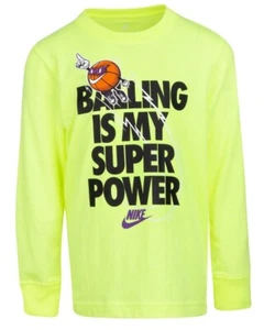 Nike Boy’s Balling Is My Power Graphic Long Sleeve Tee Size 6 New - Picture 1 of 4