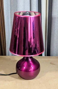 18" Tall Metal Magenta Luster 3 light levels Touch-On Table Lamp K-818PK - Picture 1 of 3