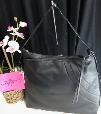 Kooba Black Leather Stratford Hobo Purse Bag Tote $278 ~ 50% OFF SALE NEW - Image 1 of 4