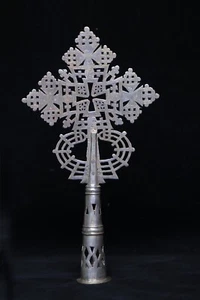 Ethiopian Orthodox Big Processional Cross Blessing Christian Ethiopia Coptic - Picture 1 of 4