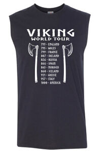 T-shirt sans manches Viking World Tour - Viking Valhalla Thor Odin Loki