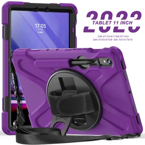 For Samsung Galaxy Tab S9 Ultra S9 FE A9+ Rotating Shockproof Carry Tablet Case - Picture 1 of 86