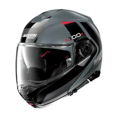 Nolan N100-5 Hilltop Flip Helmet N-Com Motorcycle Helmet Slate Black/Grey 64