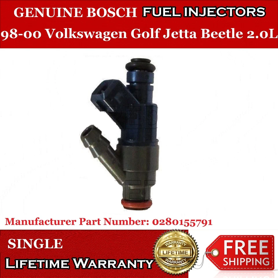 ÚNICOS inyectores de combustible genuinos Bosch para 98-00 Volkswagen Golf Jetta Beetle 2,0 L  Foto 1 de 1