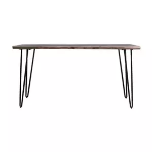 Solid Acacia 60" Modern Live Edge Dining Table - Picture 1 of 7