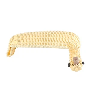 ( )Rattan Swan Shape Fruit Cake Container Flower Bread Storage Basket Home De CS - Picture 1 of 10